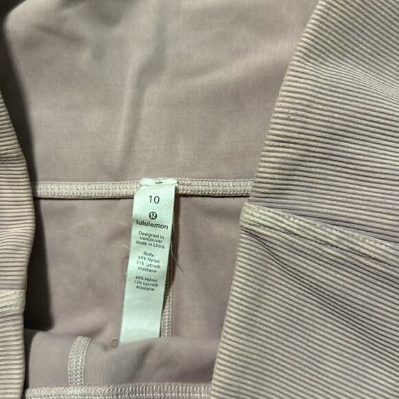 Lululemon Wunder Under Ribbed Crop 23" Leggings Washed Antoinette Sz 10 - Picture 4 of 6